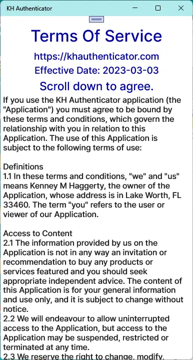 Terms of Service top