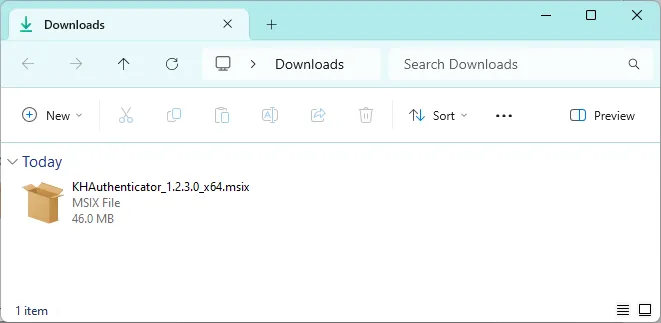 Download folder